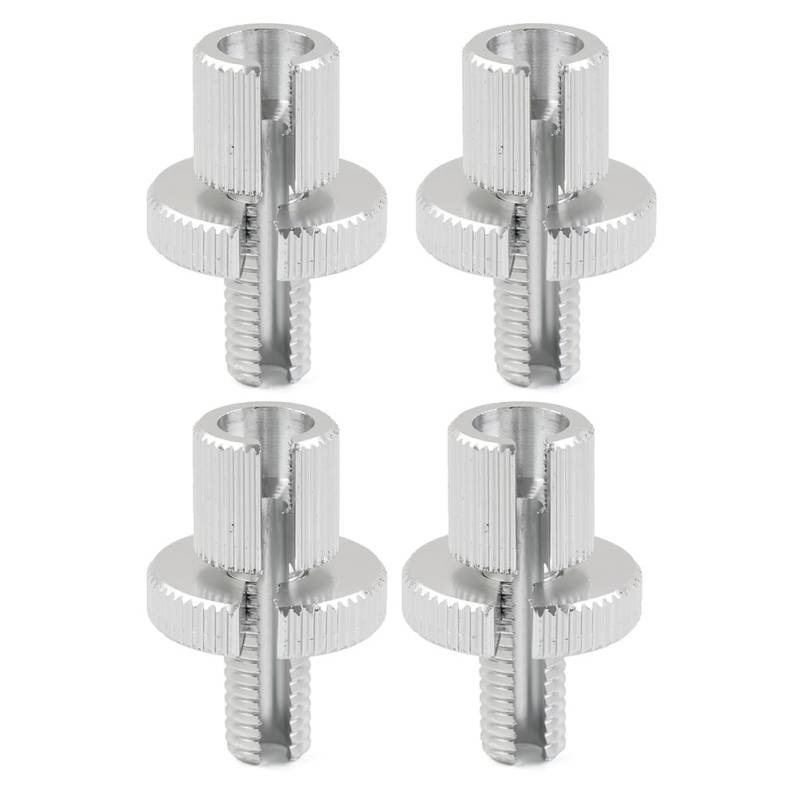 FSFY 4PCS M10 * 1,25 Kupplung Bremse Gaszug Einstellschraube Aluminium Silber Für Universal Motorrad ATV Pit Dirt Bike Motorrad von Three T