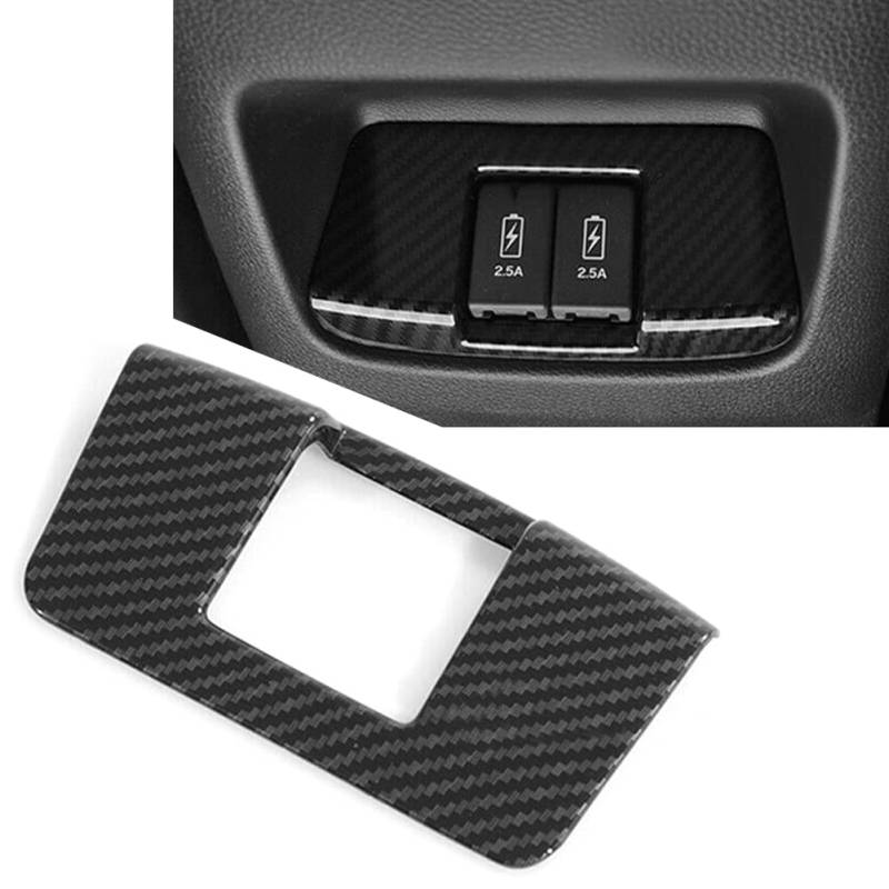 Three T Car Auto Rear Row Charging USB Cover Trims Carbon Fiber für Honda CRV 2017 2018 2019 2020 2021 von Three T