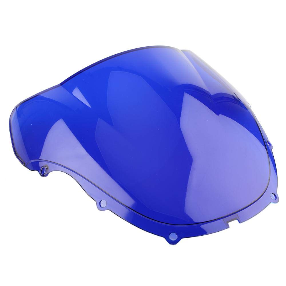 Three T Motorrad-Windschutzscheiben-Spoiler, doppelte Blasen, passend für CBR600 CBR 600 F4 1999–2000, blau von Three T