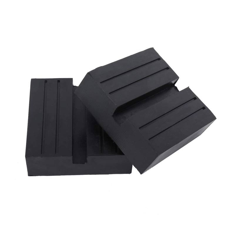 2 Packungen/4 Packungen quadratische Wagenheber-Pads, schwarze Anti-Rutsch-Schienen-Adapter-Stützgummiblöcke, Gummischienenschutz, Quetschschweißwagenheber-Pad und Wagenheber-Gummiauflage (2) von ThsGivingStore