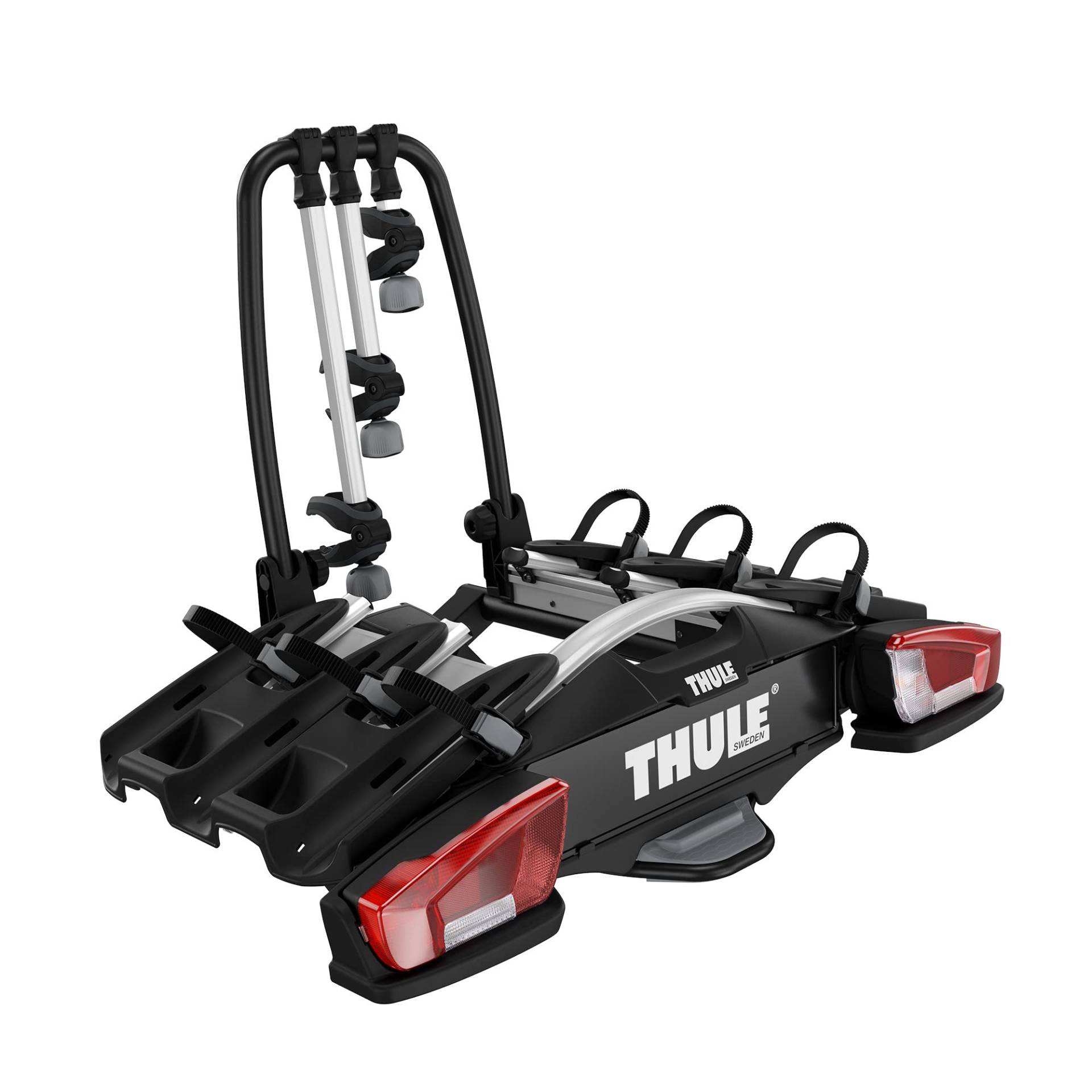 Thule VeloCompact Fahrradträger für Anhängerkupplung 3 Fahrräder, Black/Aluminium von Thule