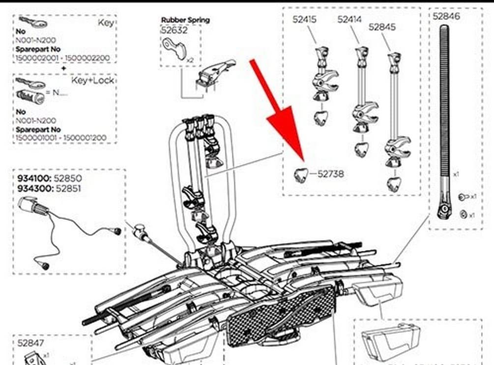 Thule POMO CERRADURA SIN Llave EASYFOLD XT 1 PIEZA von Thule