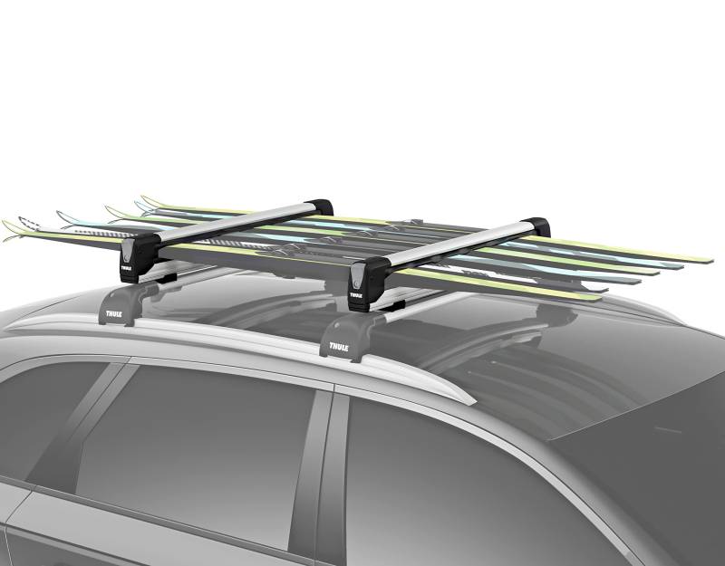 Thule SnowPack Extender Ski-/Snowboard-Rack (6pr/4 Boards), silberfarben von Thule