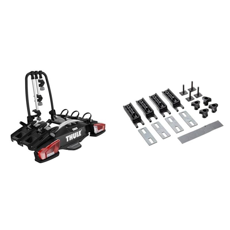 Thule VeloCompact Fahrradträger für Anhängerkupplung 3 Fahrräder & 697003 ADAPTADOR T-Track DE CARGA 20X27MMCOFRE 45MM von Thule