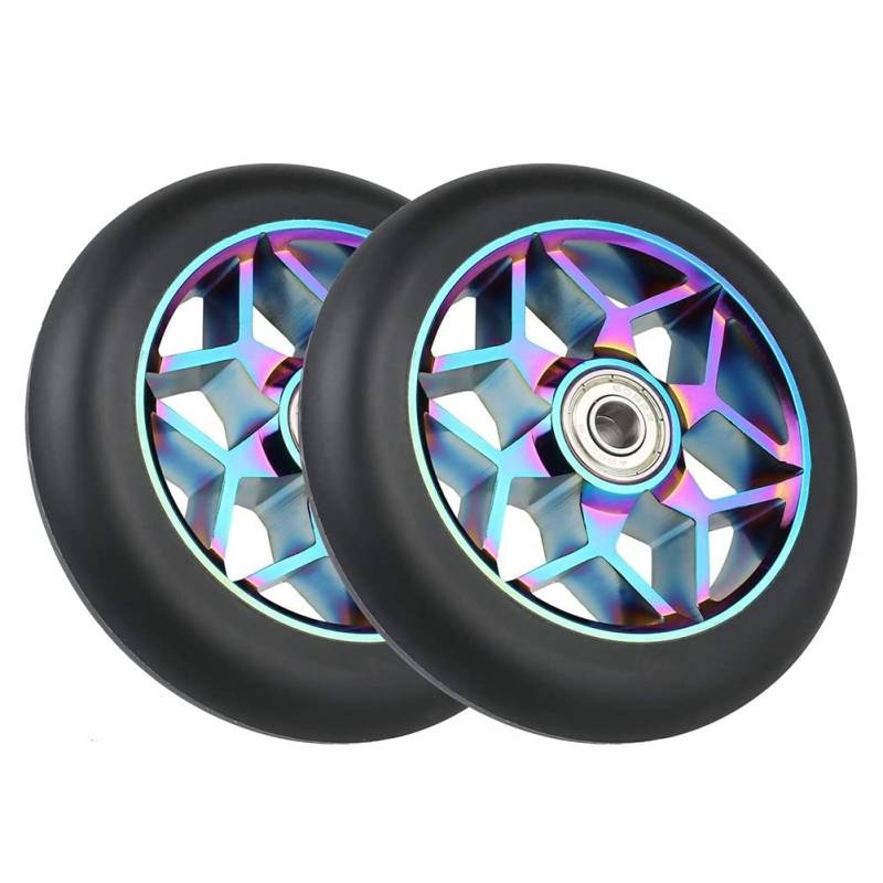 Tiamu Stunt Scooter Rollen 110mm, Pro Scooter Ersatzräder Wheels mit ABEC-9 Bearings, Glatte Fahrt, Scooter Rollen passend für/Cox/und die meisten Freestyle Scooter von Tiamu