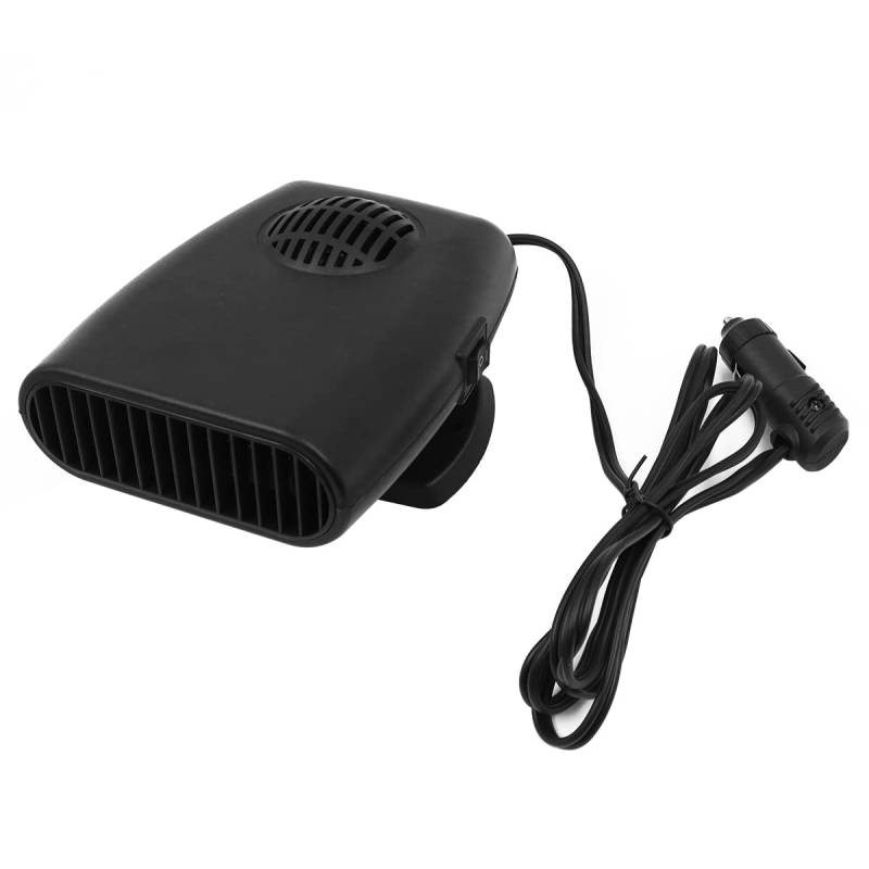 Tiardey 150W 12V Universal tragbarer Autoheizlüfter, Plug-in Anti-Fog 2 in 1 Heizung Kühltrockner Auto 360-Grad-Drehung Heizlüfter von Tiardey