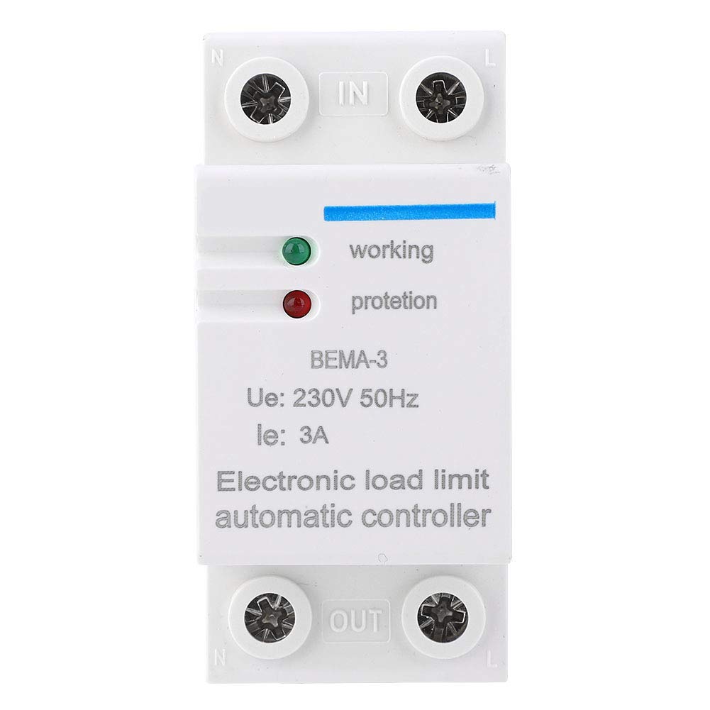 Ticfox BEMA-3 Elektronischer Lastbegrenzungsregler 2P 3A Strombegrenzer 230VAC von Ticfox