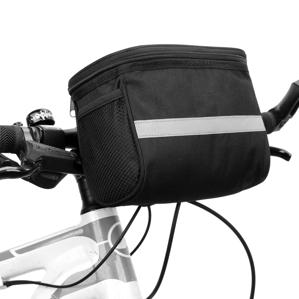 Tidyard Fahrradkorb vorne Tasche,Vorderradtasche,Fahrradkorb vorne Tasche MTB Fahrrad Lenkertasche Basket Pannier Kühltasche mit Reflektorstreifen von Tidyard