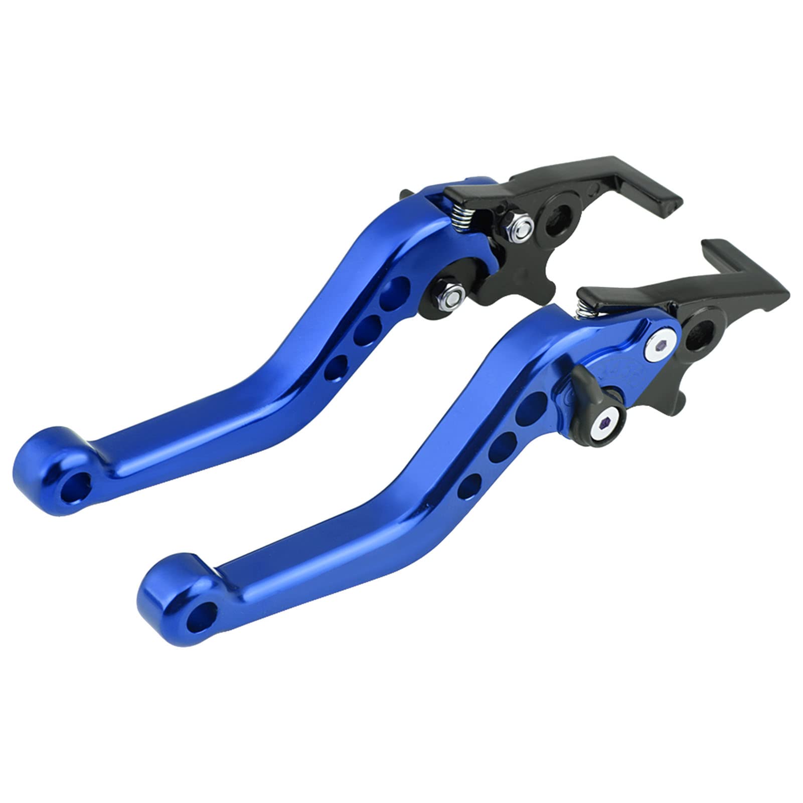 1 Paar Motorrad-Doppelscheibenbremshebel, Hochfester CNC-Aluminiumlegierungs-Motorrad-Roller-Modifikations-Doppelscheibenbremshebel (BLUE) von Tihebeyan