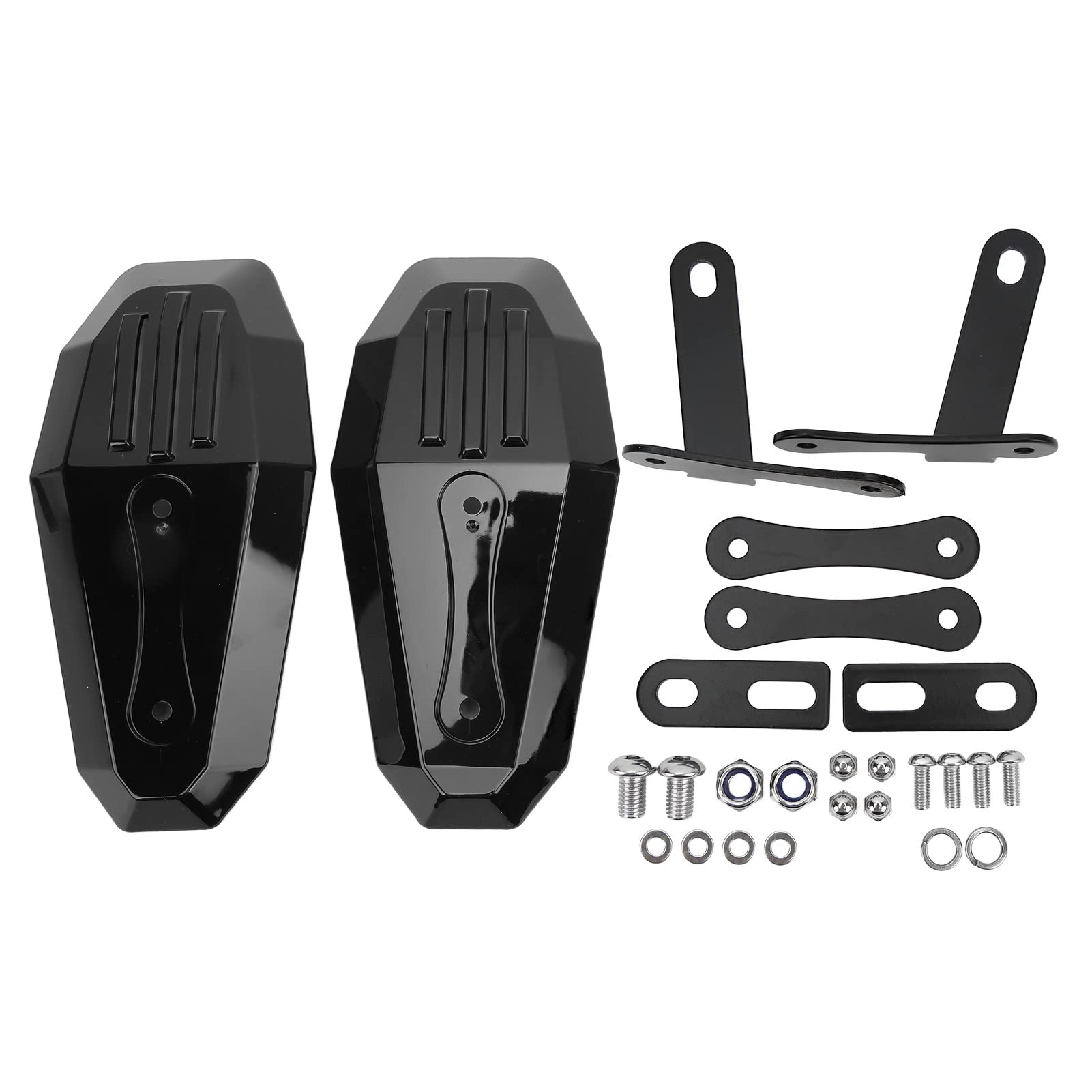 2PCS Motorrad-Handschutz aus Polycarbonat-Metall, Schützendes Motorradzubehör mit Exquisitem Design und Einfacher Installation (BLACK) von Tihebeyan