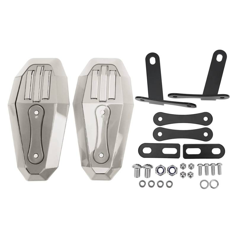 2PCS Motorrad-Handschutz aus Polycarbonat-Metall, Schützendes Motorradzubehör mit Exquisitem Design und Einfacher Installation (GREY) von Tihebeyan