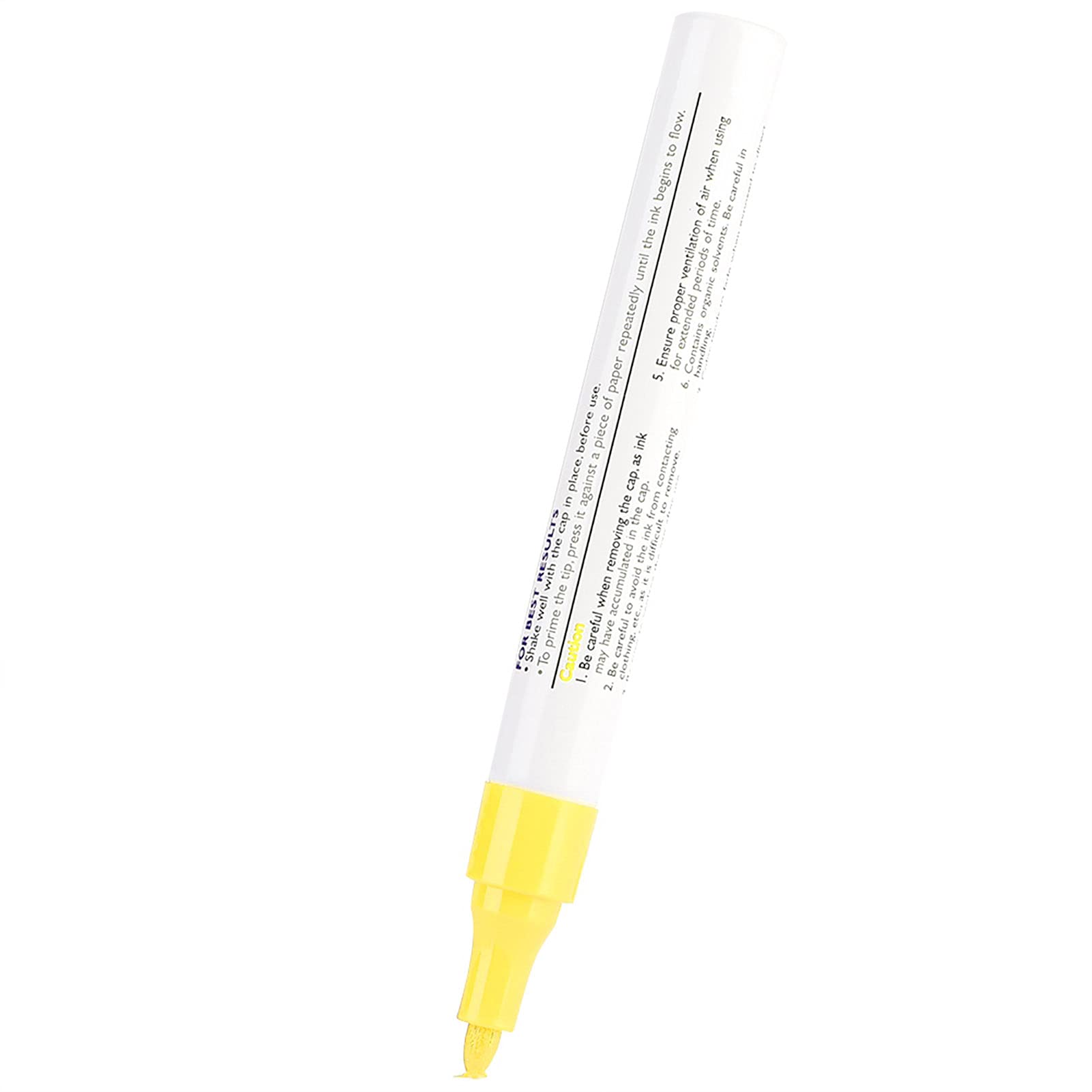 Autoreifen-Lackstift, Schnell Trocknende Pigmente, Wasserfeste Marker für Gummi, Metall, Holz, Glas, Kunststoff, Bequem zu Verwenden (YELLOW) von Tihebeyan