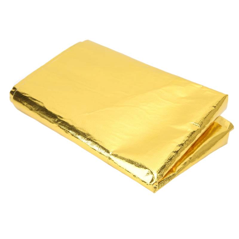 Selbstklebendes Wärmedämmband, Hitzeschutz, Selbstklebende, Reflektierende Hülse, 99 X 119 Cm, für Drähte, Schläuche, Kraftstoffleitungen, Motorhauben (GOLD) von Tihebeyan