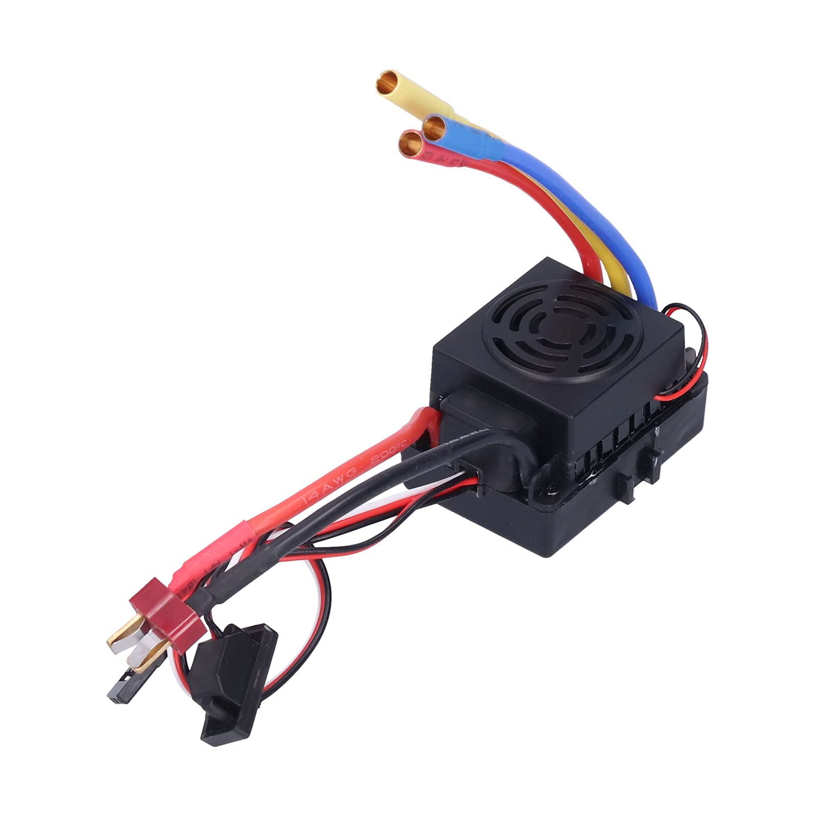 Tihebeyan 60A ESC, 60A RC Bürstenloser Wasserdichter Elektronischer Geschwindigkeitsregler ESC 1 10 Fernbedienung Auto Schwarz 320A 2 3S Li Po 4 9S NI Mh NI Cd von Tihebeyan