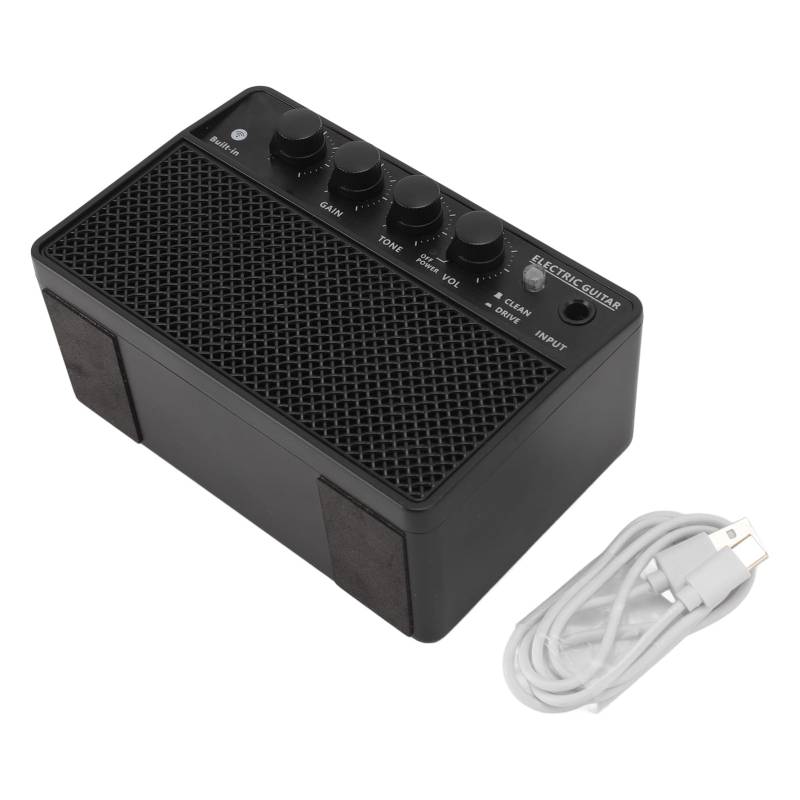 Tihebeyan Bassverstärker, Bassverstärker 10 W Subwoofer BT Wiederaufladbarer Verstärker Gitarrenverstärker für Live Outdoor Schwarz von Tihebeyan