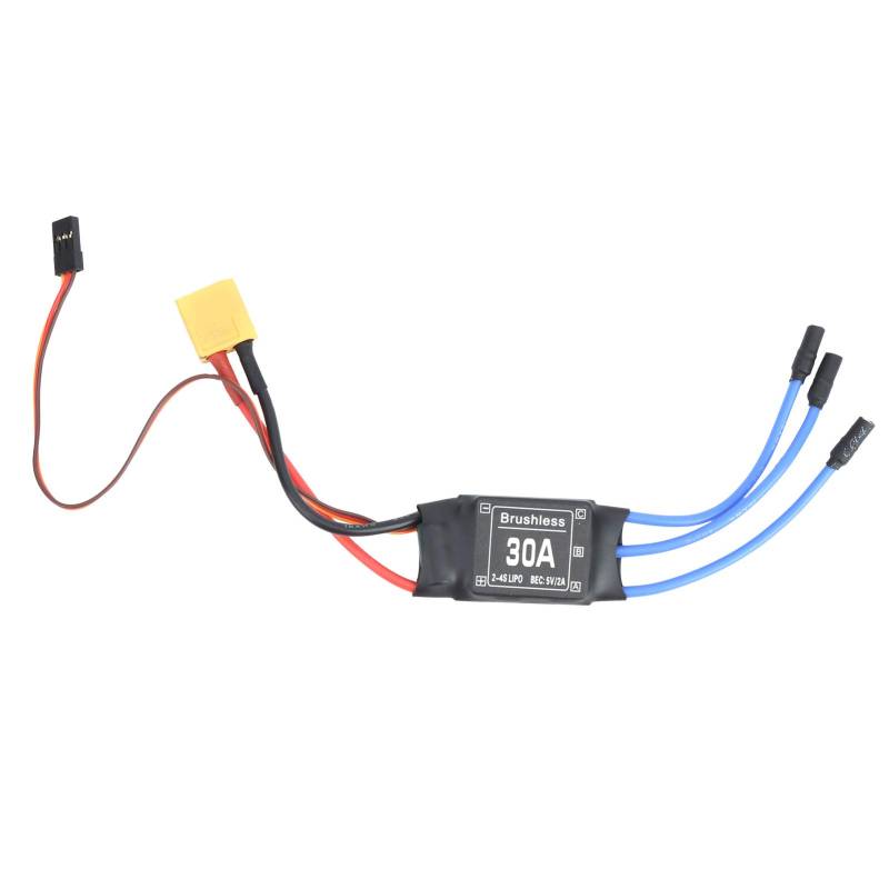 Tihebeyan Bürstenloser Regler, Bürstenloser Regler XT60, Elektronischer Geschwindigkeitsregler, Hochstrom-Hubschrauber-FPV-Zubehör von Tihebeyan