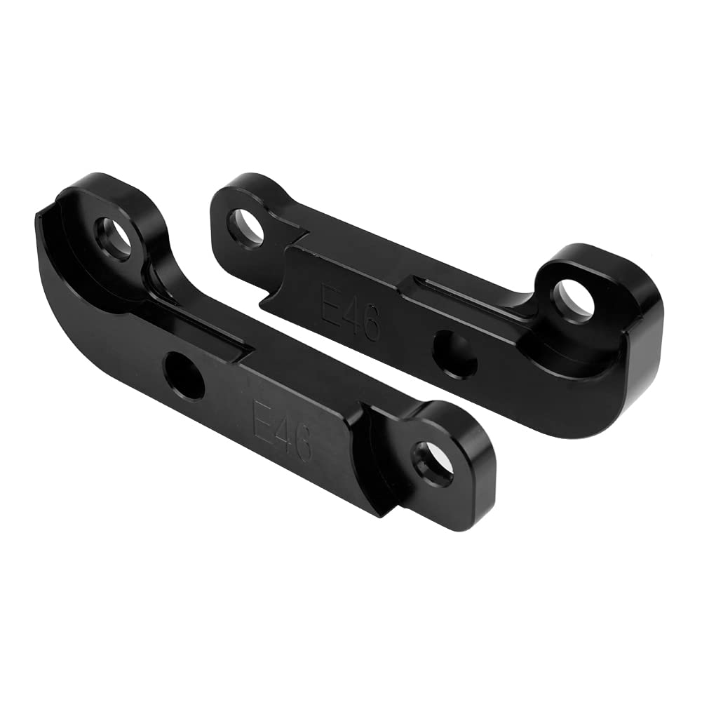 Tihebeyan CNC -Bearbeitungsdrift -Blockadapter -Kit, Erhöhte 25% Drehwinkel für BWM E46 M3, Set von 2 Roten/schwarzen/blauen Adaptern (Black) von Tihebeyan