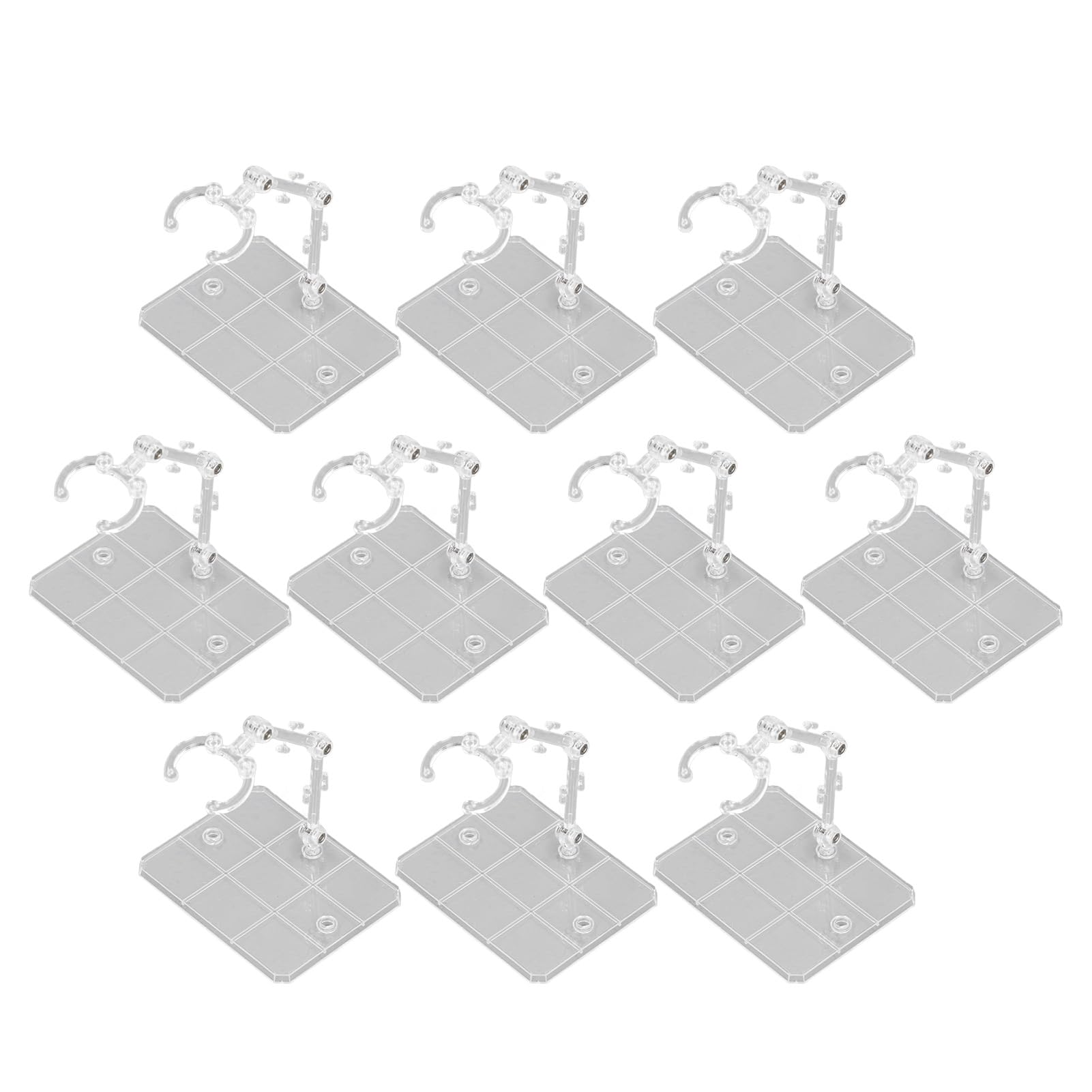 Tihebeyan Figurenmodellständer, 10 Stück Figurenmodellständer Hochstabiler Figurendisplayhalter Basismodelldisplayständer für 6-Zoll-Actionfiguren (Transparent) von Tihebeyan