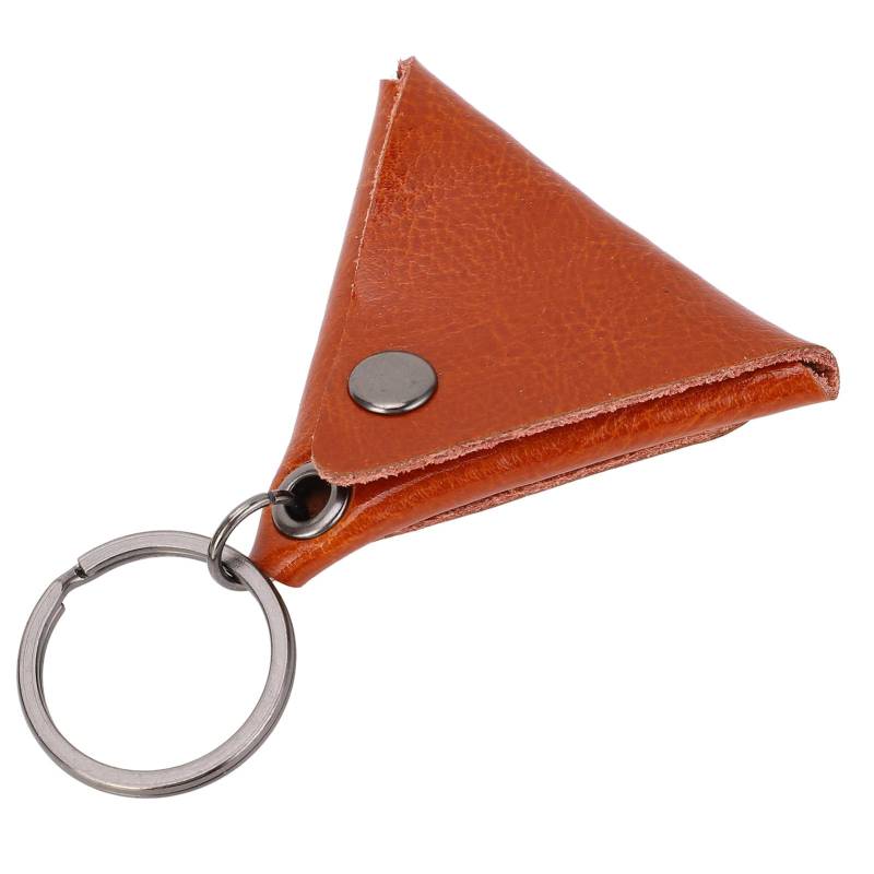 Tihebeyan Gitarren-Pick-Tasche, Gitarren-Pick-Tasche, Kunstleder, Wasserdicht, Leicht zu Reinigen, Tragbar, Schlüsselanhänger-Design, Gitarren-Pick-Halter (ORANGE) von Tihebeyan