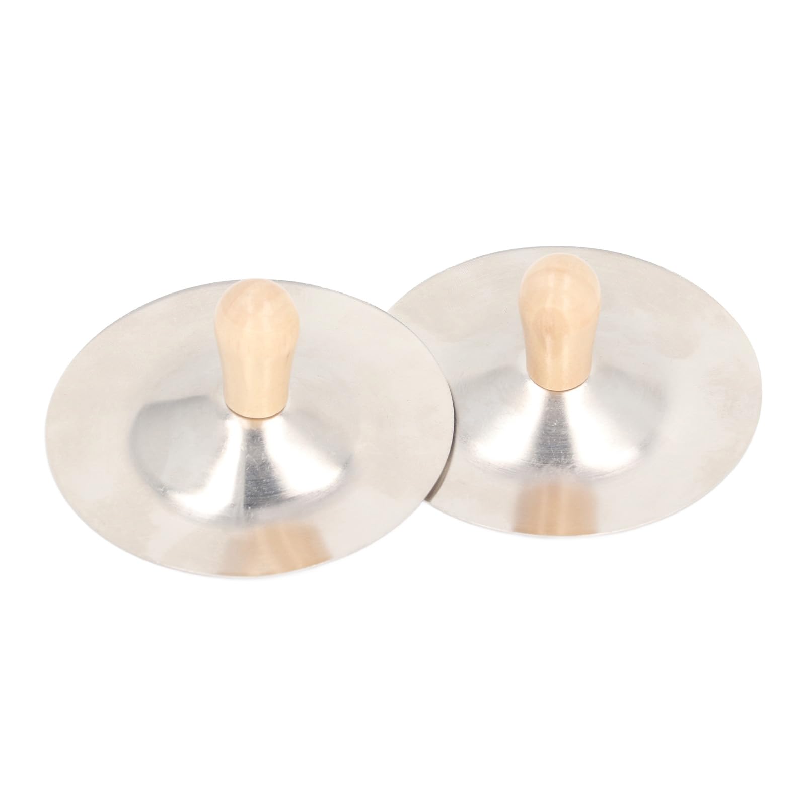 Tihebeyan Kupfer Becken, 2PCS Finger Becken Bauchtanz Finger Becken Hand Percussion Musikinstrument mit Holzgriff von Tihebeyan