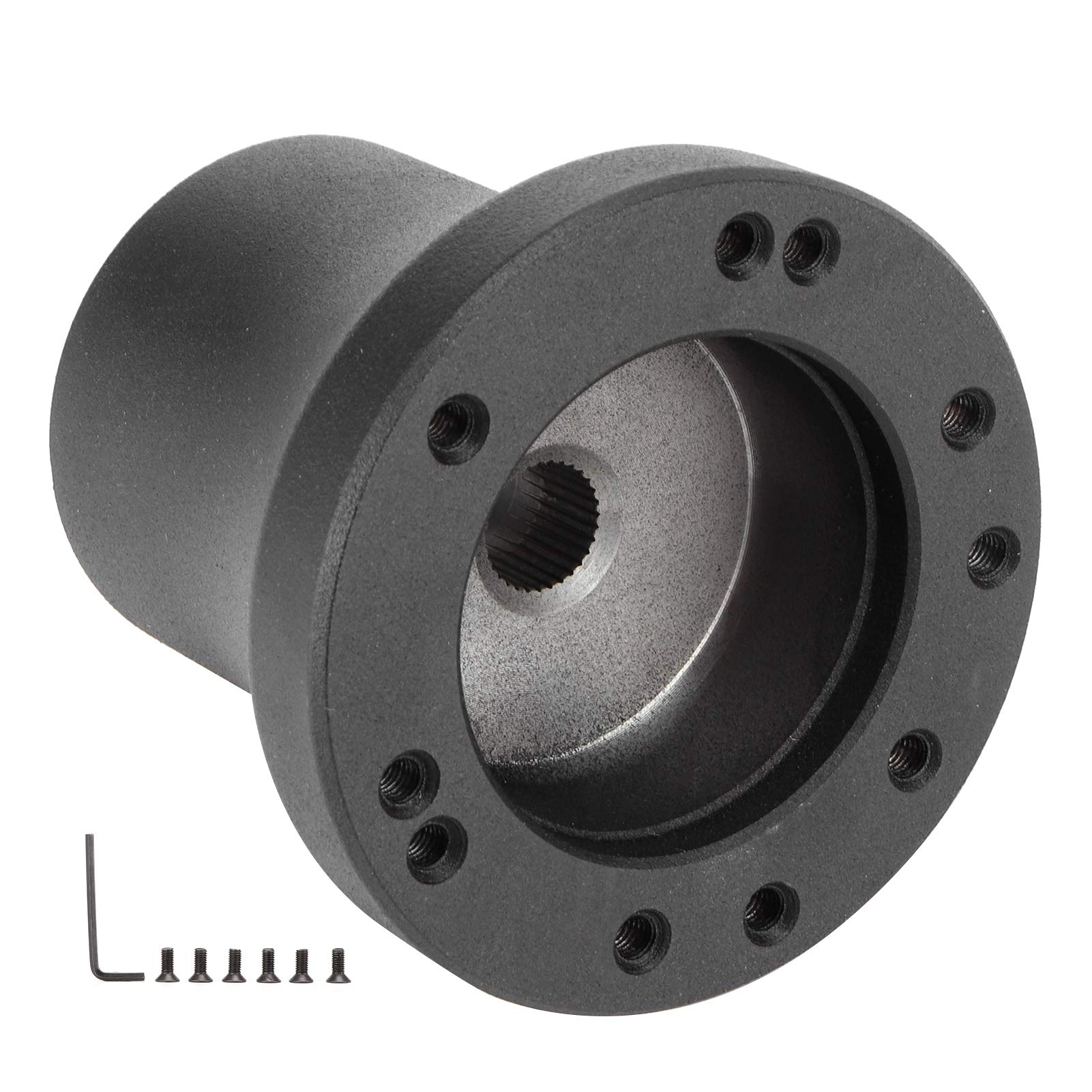 Tihebeyan Lenkrad -Hub -Adapter, Golfcart -Lenkradadapter Easy Installation Lenkrad und Glatter für 5/6 -Lochlenken Aufgetaucht (A (schwarz)) von Tihebeyan