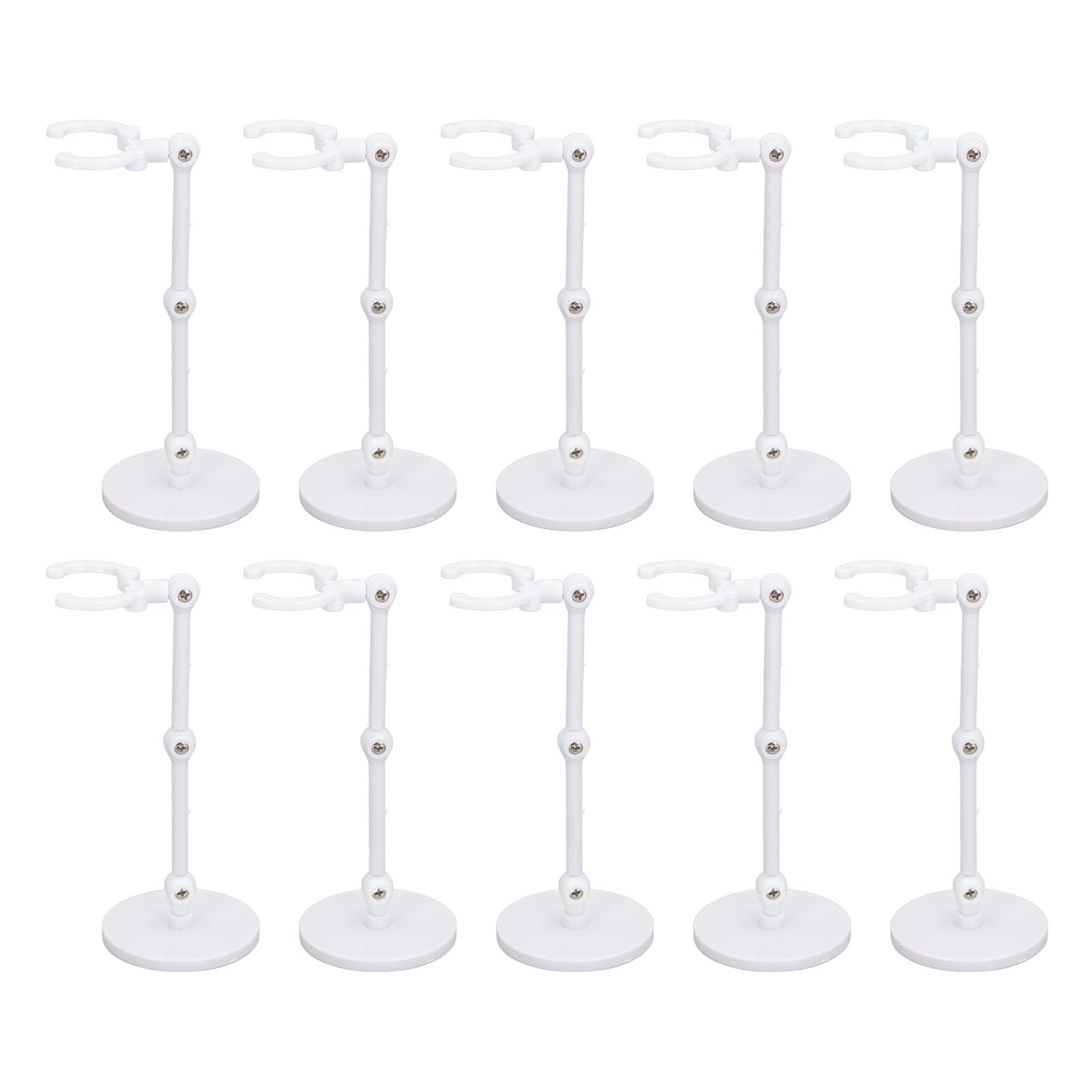 Tihebeyan Puppenständer, 10 Sets Puppenständer, Displayhalter, Actionfigurenständer, Mini-Puppen-Stützrahmen, Kompatibel für 6 Zoll (White) von Tihebeyan