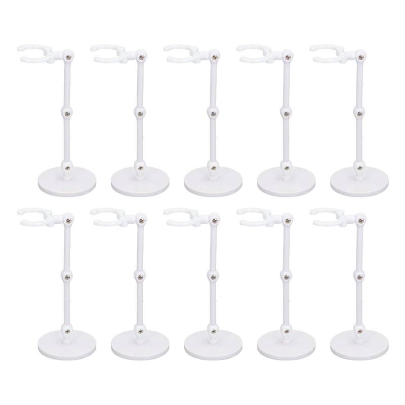 Tihebeyan Puppenständer, 10 Sets Puppenständer, Displayhalter, Actionfigurenständer, Mini-Puppen-Stützrahmen, Kompatibel für 6 Zoll (White) von Tihebeyan