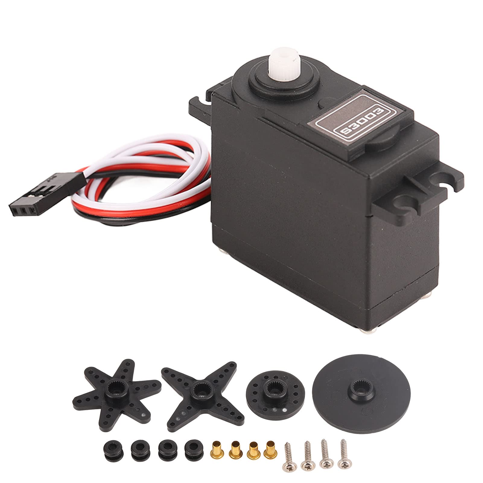 Tihebeyan RC-Servo, S3003 RC-Servo, Geräuscharmer Hochgeschwindigkeits-Standard-Servomotor aus Kunststoff für Futaba für Hpi RC Racing von Tihebeyan