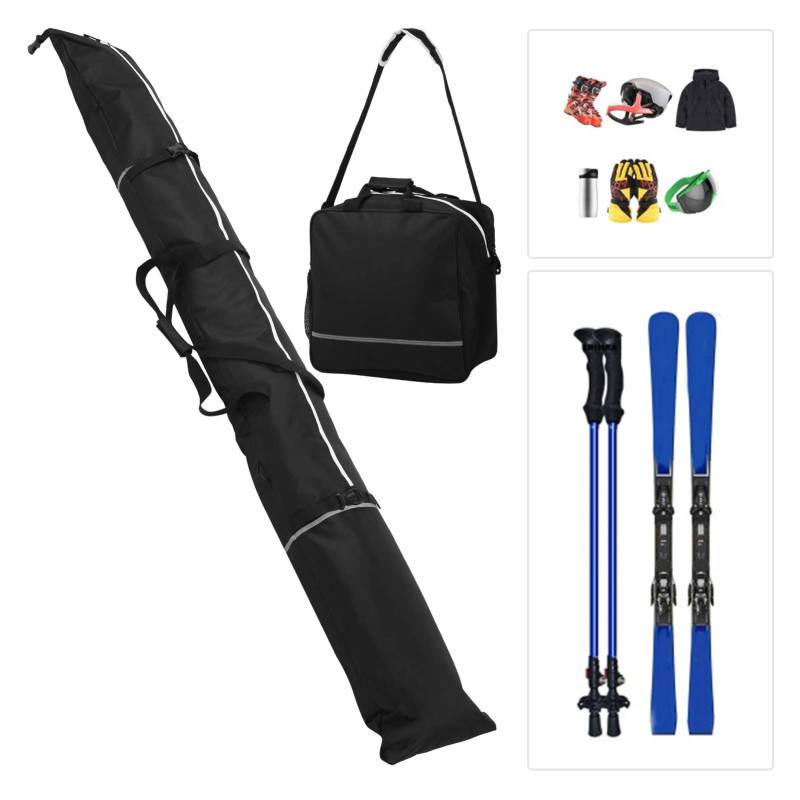 Tihebeyan Snowboardtasche und Stiefeltasche, Nylon-Snowboardtasche und Skischuh-Aufbewahrungstaschen, Wasserdichtes Reisetaschen-Set von Tihebeyan