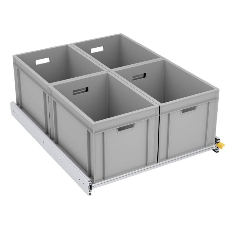 Tinobu Auszugsystem für den DIY-Ausbau, Heckauszug für Euroboxen 60x40cm und 30x40cm, Schwerlast (80x60cm) von Tinobu