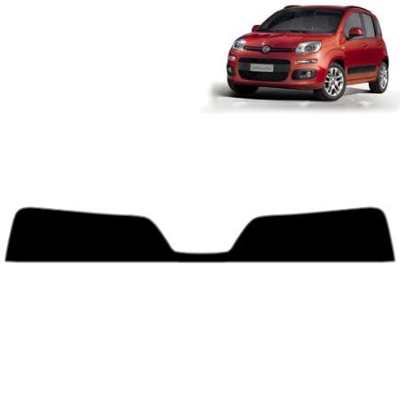 Sonnenblendstreifen für-FIAT Panda 5-Türen 2012-... Passgenaue Tönungsfolie (50% Hellschwarz) von Tintcom.com