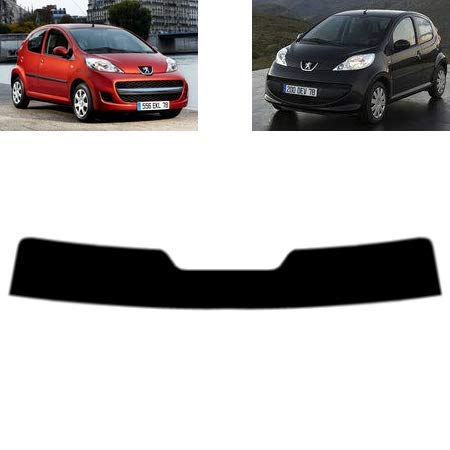 Sonnenblendstreifen für-Peugeot 107 5-Türen 2005-2014 Passgenaue Tönungsfolie (20% Schwarz) von Tintcom.com