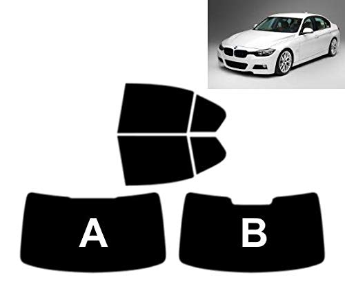 Tintcom.com Passgenaue Tönungsfolie für 3er F30 4-Türen Limousine 2013-2018 Heck/Seitenscheiben (35% Mittelschwarz, B) von Tintcom.com