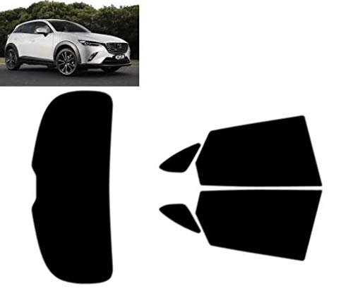 Tintcom.com Passgenaue Tönungsfolie für-Mazda CX3 5-Türen 2015-... Heck/Seitenscheiben (20% Schwarz) von Tintcom.com