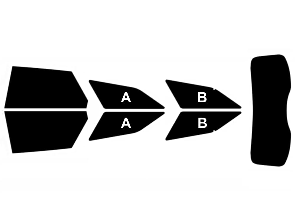 Tintcom.com Passgenaue Tönungsfolie für Mondeo 5-Türen Kombi 2014-2022 Heck/Seitenscheiben (35% Mittelschwarz, B) von Tintcom.com