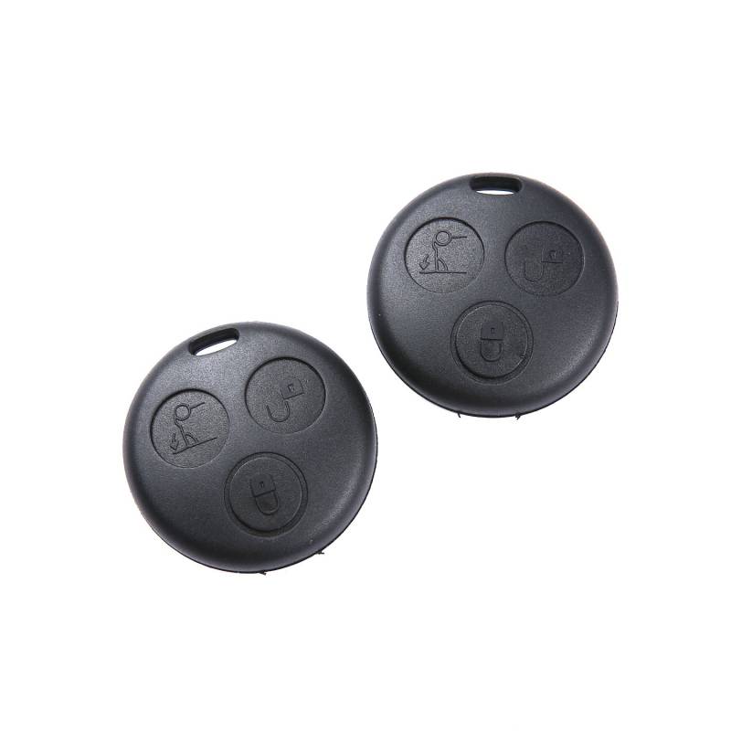 Tinxi® 2X 3Tasten Schlüssel Gehäuse für Smart ForTwo MC01 450 Fernbedienung Knopf Auto Key von Tinxi