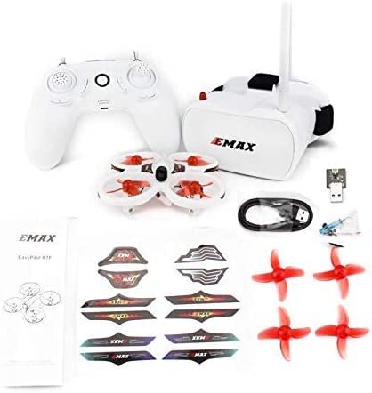 EMAX EZ Pilot FPV Drohne RTF Kit, First Person View Drohnen mit 600TVL CMOS Kamera, 25mw Videoübertragung, Mini Drohne mit Brille und Funksender für Kinder Erwachsene und Anfänger von Tiny Hawk