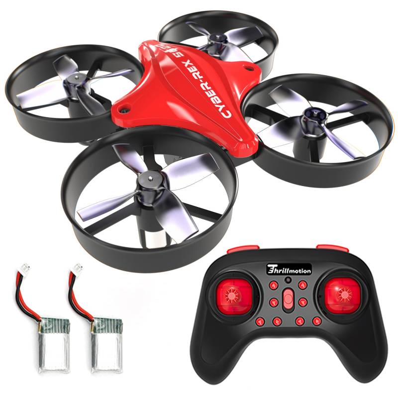 Tiny Hawk Cyber-Rex S620 Mini Drohne für Kinder, RC Quadrocopter Drone mit Höhenhaltung, Start/Landung mit Einem Knopfdruck, Kopflos Modus, 3D Flip und 2 Akkus, Spielzeug Drohne für Kinder Anfänger von Tiny Hawk