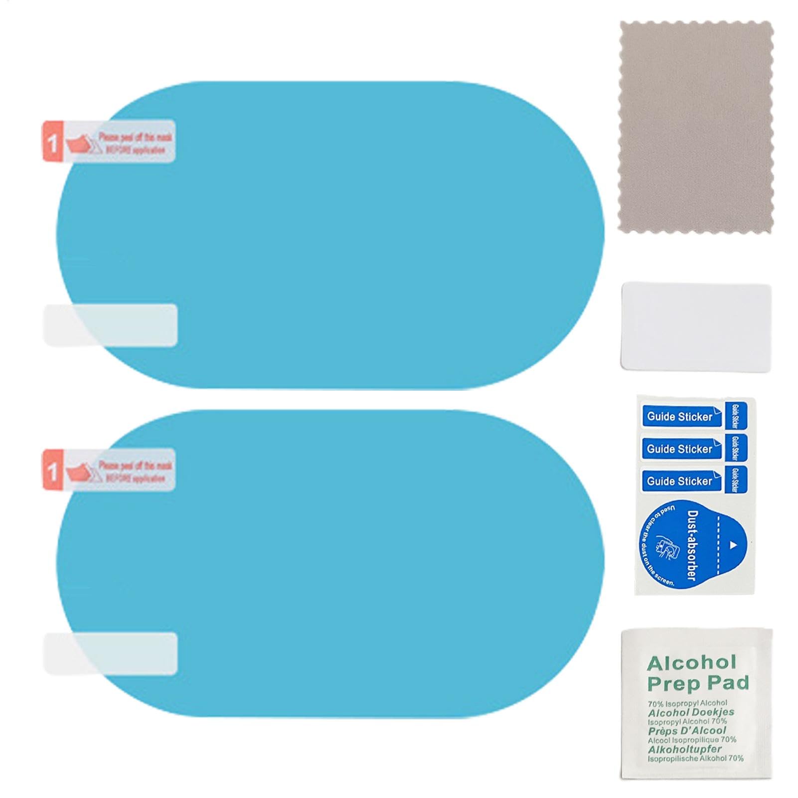 Tioheam Regenfeste Autospiegelfolie,Regensichere Seitenspiegelfolie | Nanobeschichteter, transparenter, schützender Aufkleber für sicheres Fahren | Hochauflösende Schutzfolie für sicheres Fahren für von Tioheam