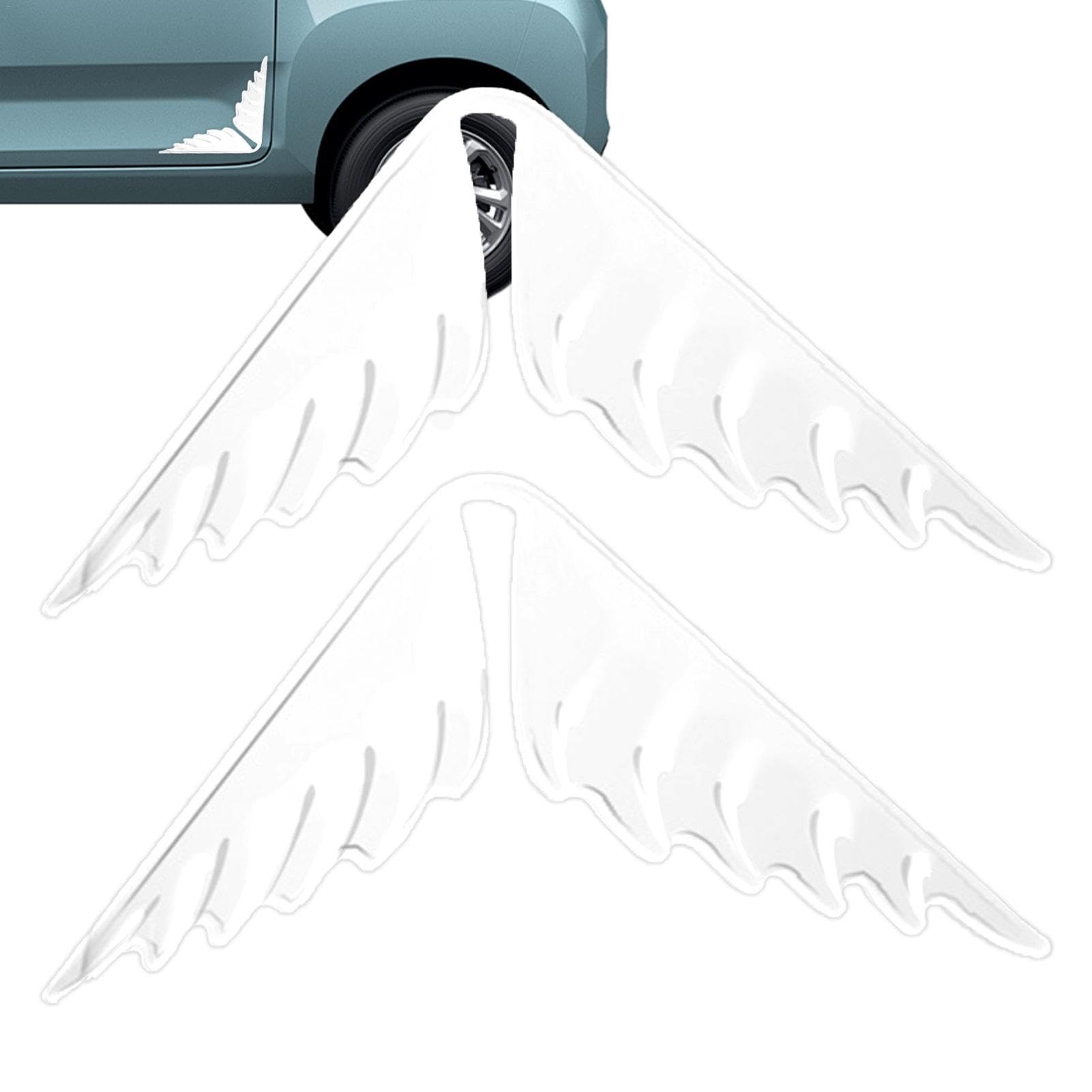 Tioheam Türschutz für Autos,Autotürschutz,2 Stück Autotüreckenschutz in Flügelform - Kfz-Türkantenaufkleber, selbstklebendes Autotüreckenschutz-Zubehör für Autos von Tioheam