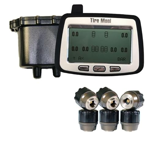 TireMoni Reifendruckkontrollsystem Truck TPMS Set TTM-2000X-DR06: Anzeige, 6 Sensoren, 1 Repeater von TireMoni