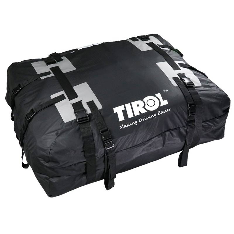 TIROL Dachtasche 15 Kubikfuß Dachbox Wasserdicht Autodachtasche 425L Dachtaschen Schwarz Dachbox Aufbewahrung für Autos mit Dachträger .. von Tirol