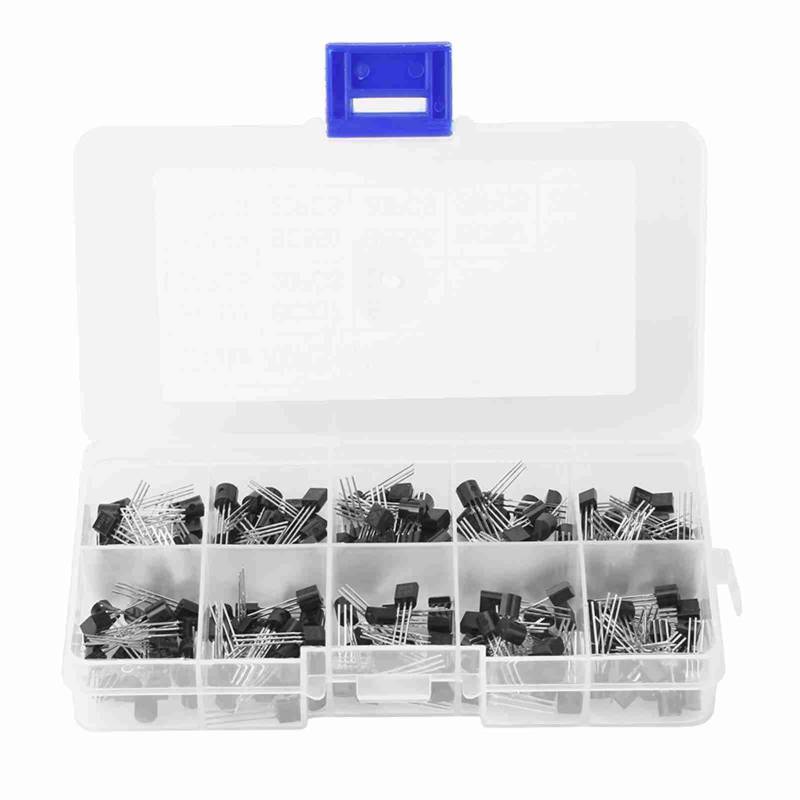 200Pcs 10Values ​​TO-92 BC327 BC337 BC517 BC547 BC548 BC549 BC550 BC556 BC557 BC558 NPN PNP Power Allzwecktransistor Sortiment DIY Kit von Tissting