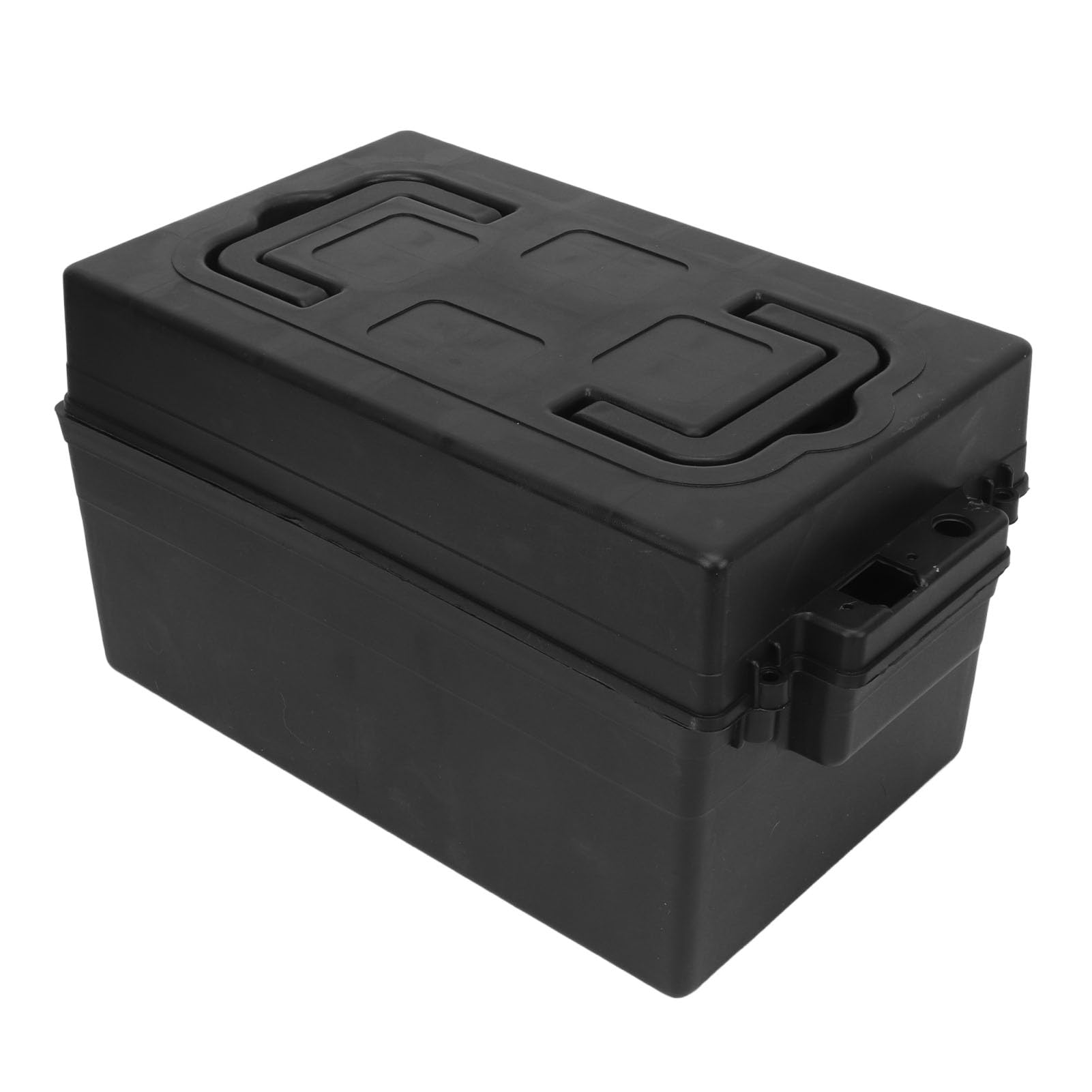 Batteriebox, 190 x 190 x 310 mm Schwarz Kunststoff Wasserdichte Universal Batteriekasten für Marine, Wohnmobil, Boot, Anhänger von Tissting