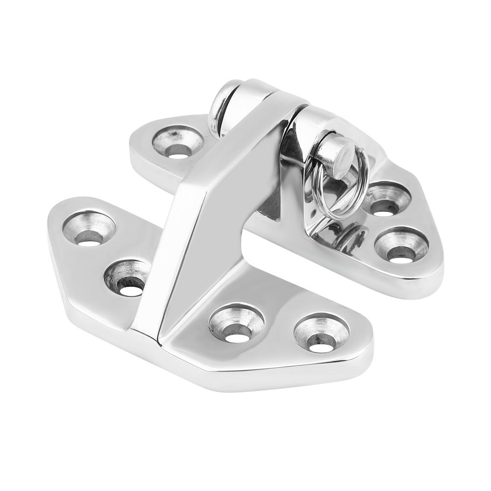 Bootsluken-Scharnier, Heavy Duty 306 Edelstahl Marine Luken-Scharnier mit Quik abnehmbaren Pin-Hardware-Befestigung 7 x 6,7 x 3 cm, Silber von Tissting