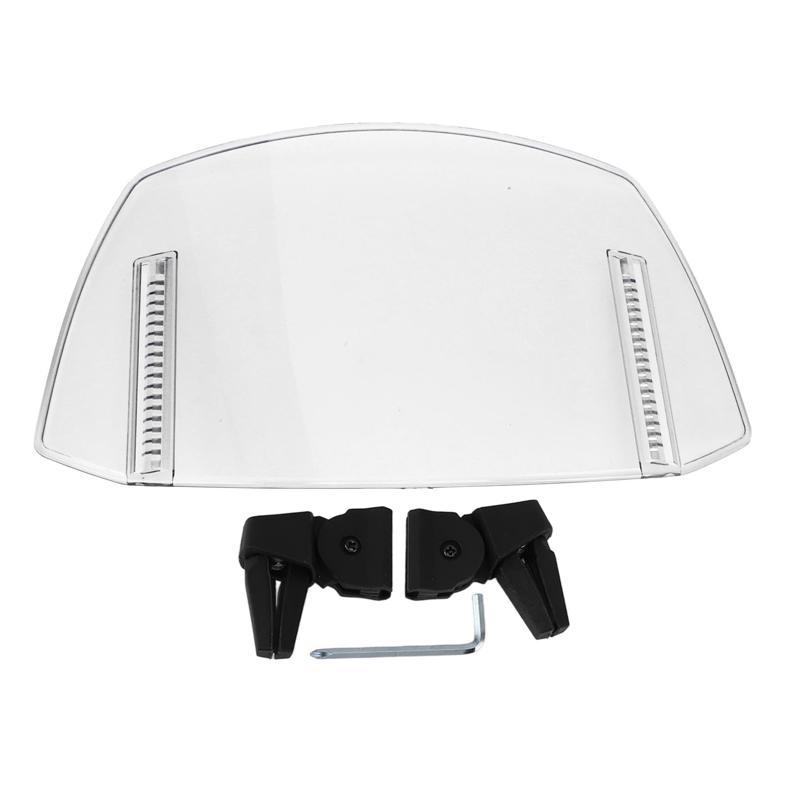 Motorrad Windabweiser Aufsatz, Verstellbare Clip-on Windschild Spoiler 29 x 22 cm ABS Motorrad Windschutzscheibe Erweiterung für MT07 MT09 MT10 R1 R3 FZ6 TMAX530 TMAX 500 (Weiss) von Tissting