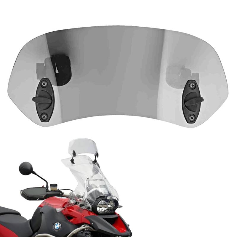 Tissting Motorrad Windabweiser Aufsatz, Verstellbare Clip-on Windschild Spoiler 285 x 125 mm Tawny Acryl Universal Motorrad Windschutzscheibe Erweiterung von Tissting