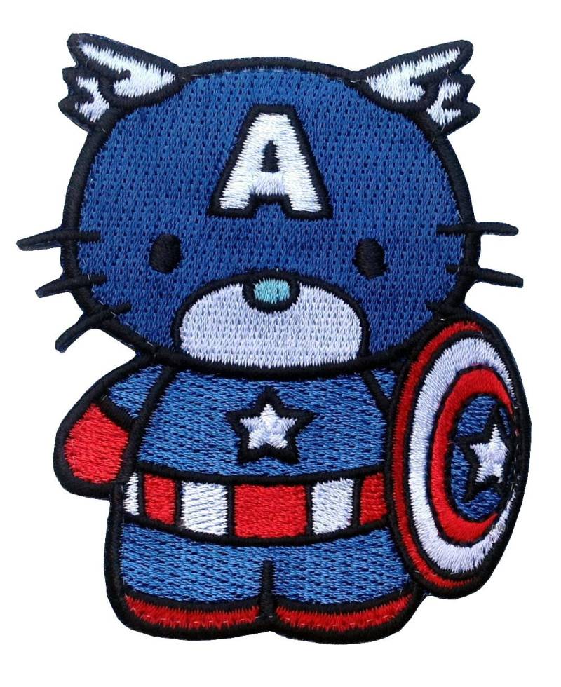 Iron On Kitty Captain America Morale Tactical Military Applique Patch by Titan One Aufnäher Aufbügler Patch von Titan One Europe