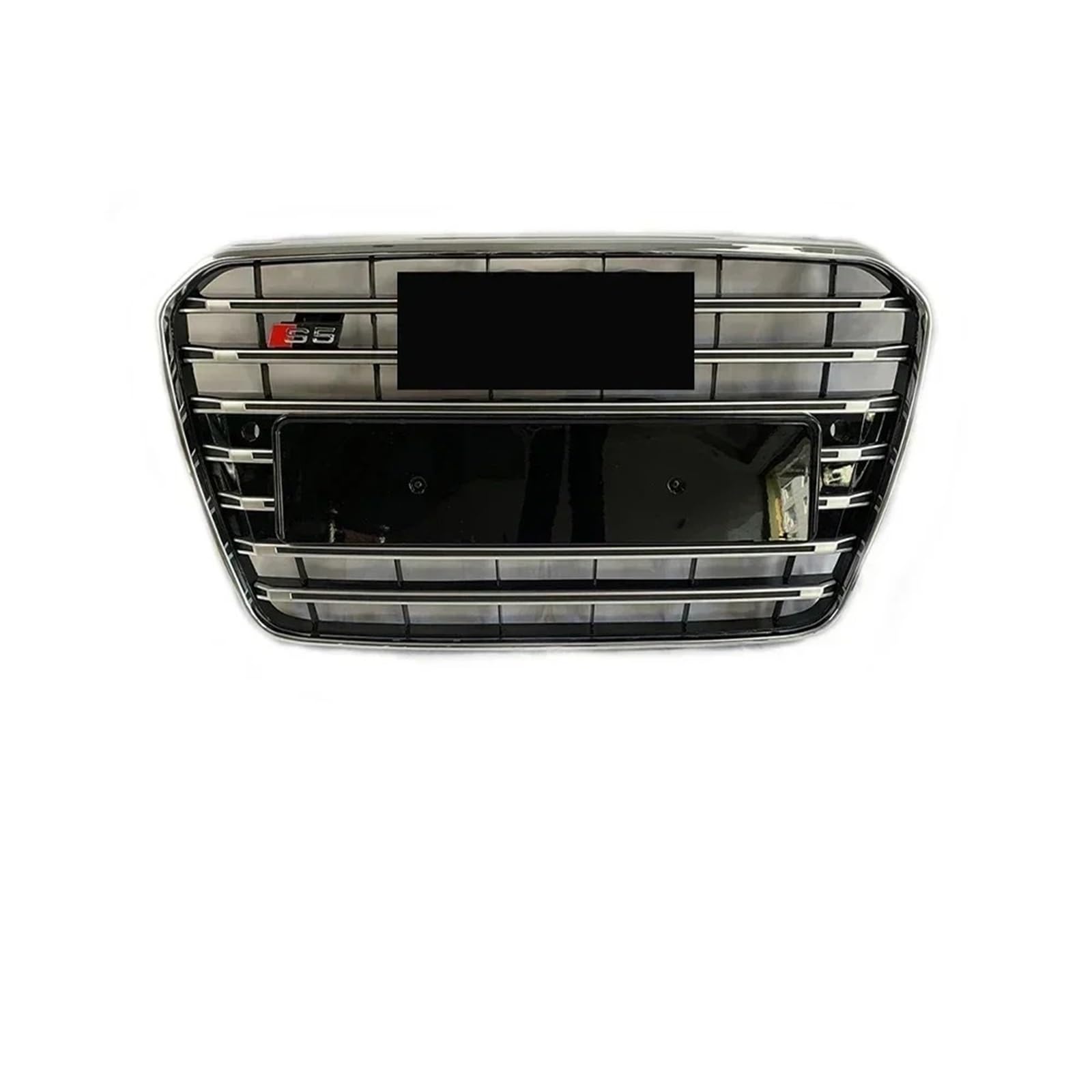 Autogrills Für A5 8T 2013–2016 Bis S5-Stil Chrom Grau Und Schwarz Für ABS-Obergitter Vorne S5-Stil-Stoßstangengrill Auto Frontgrill(Chrome Frame) von TjOta