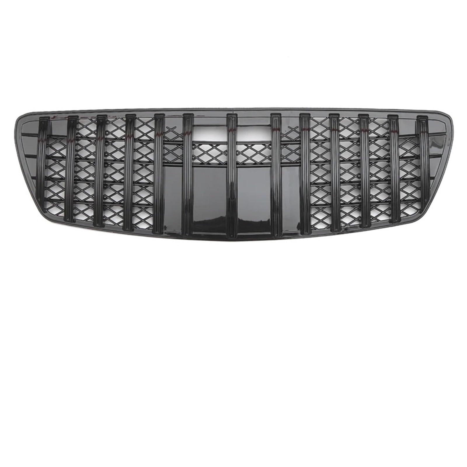 Autogrills Für Benz E W211 E320 E350 E500 E550 2003-2006 Chrom Für GTR Stil Gitter Glänzend Schwarz Für AMG Stil Front Stoßstange Grille Auto Frontgrill(G*TR-Glossy Black) von TjOta